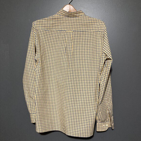 Brooks Brothers Men Check Button Up Shirt Red Fleece Plaid M Yellow Blue Pocket - Picture 8 of 8